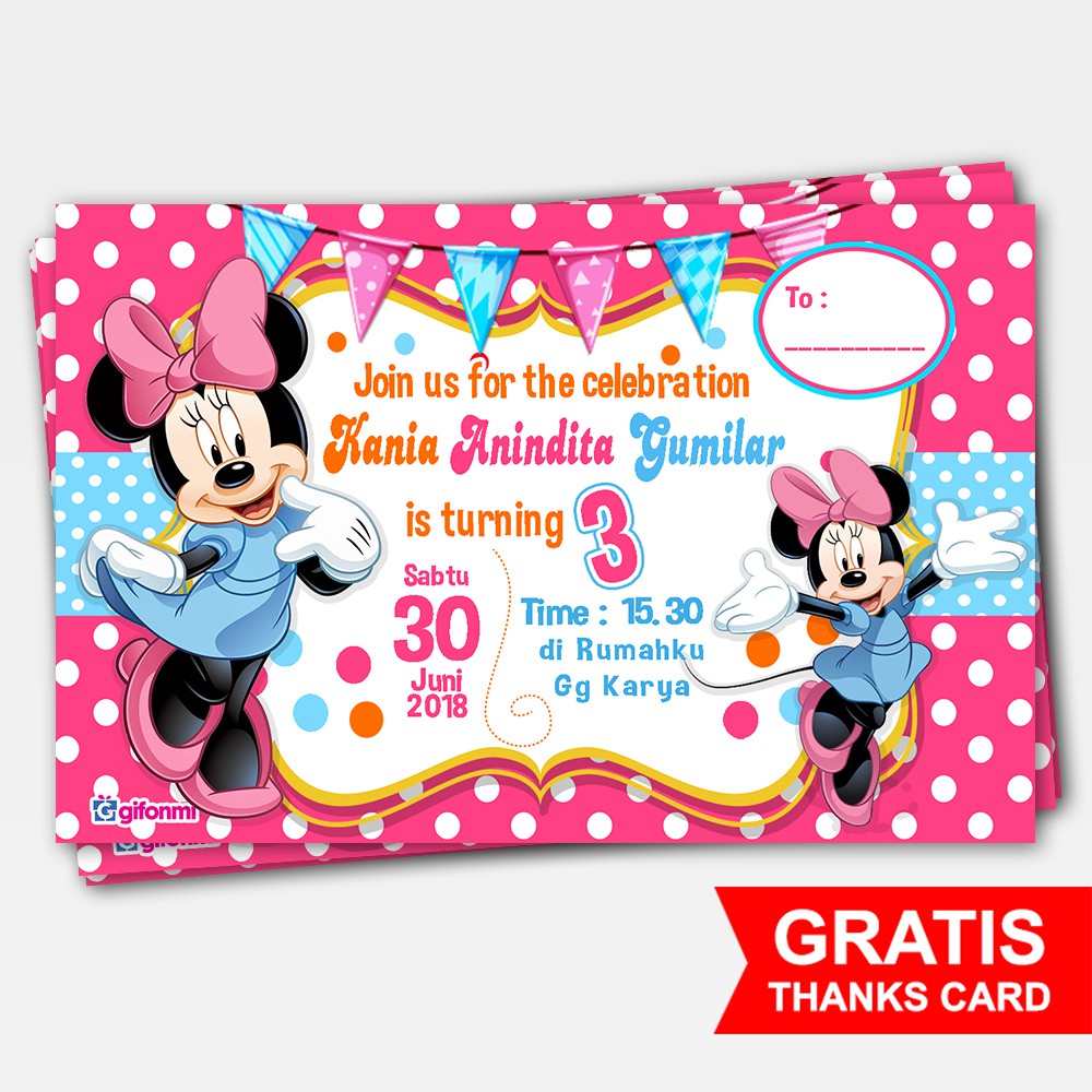 Detail Background Undangan Minnie Mouse Nomer 46