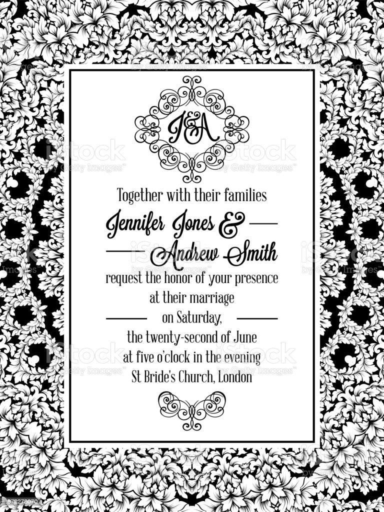 Detail Background Undangan Pernikahan Hitam Putih Nomer 55