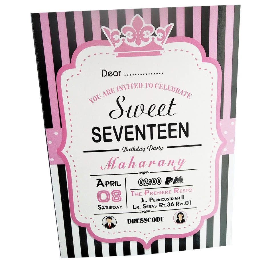 Detail Background Undangan Sweet Seventeen Nomer 50