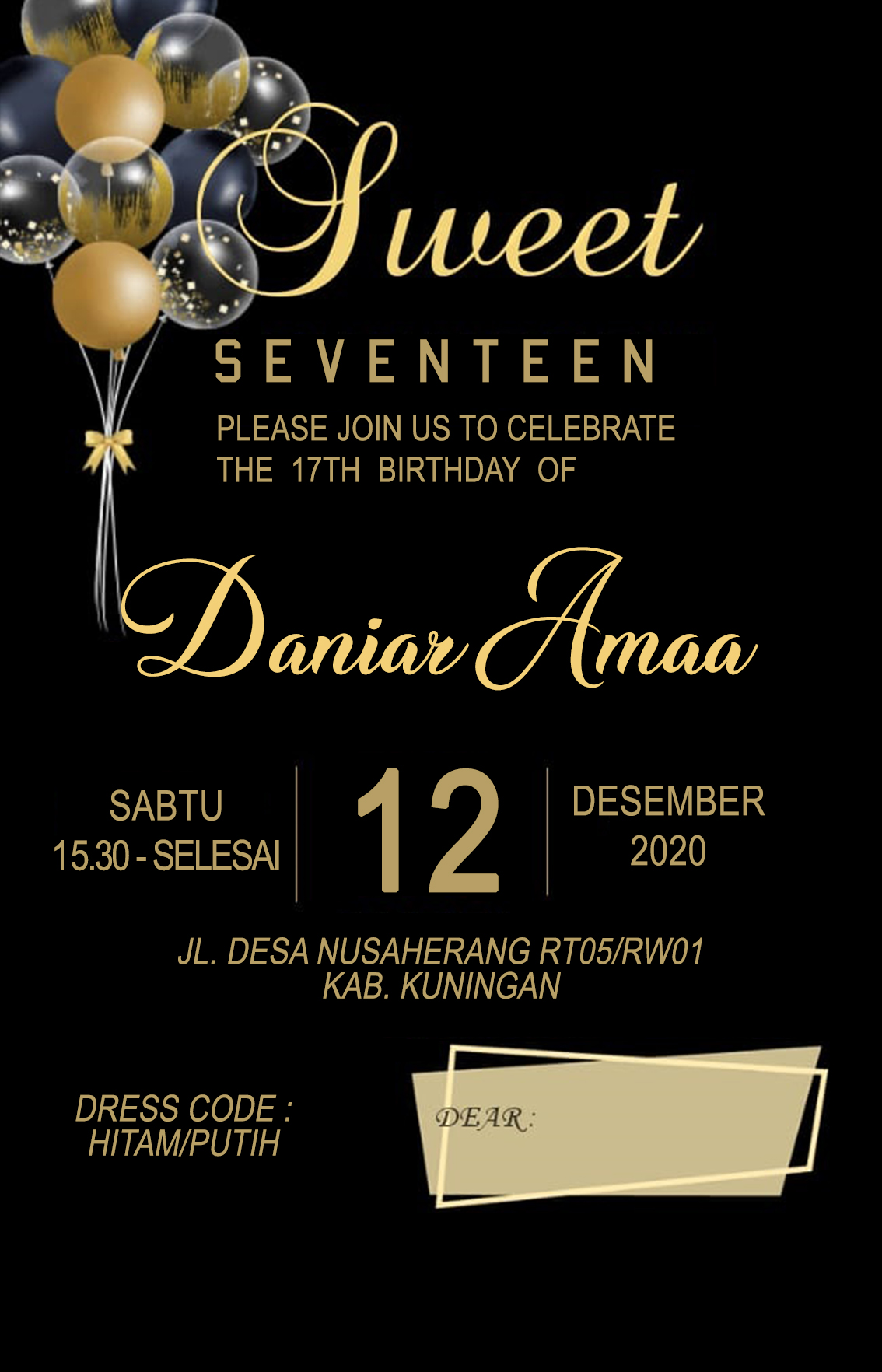 Detail Background Undangan Ulang Tahun Sweet Seventeen Nomer 4