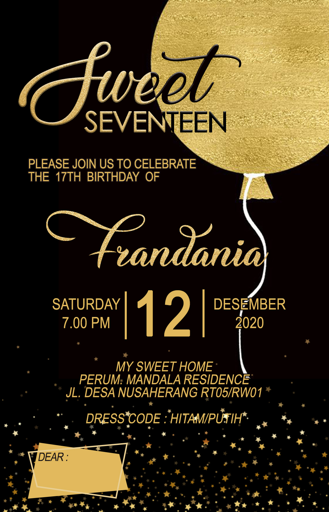 Detail Background Undangan Ulang Tahun Sweet Seventeen Kosong Nomer 22