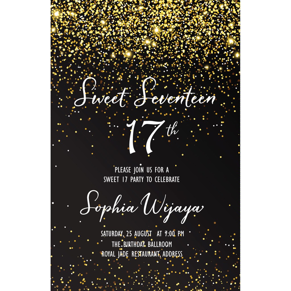 Detail Background Undangan Ulang Tahun Sweet Seventeen Kosong Nomer 7