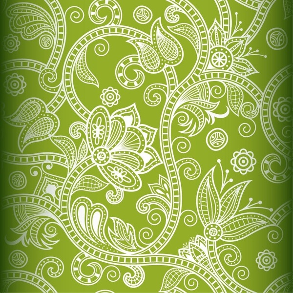 Detail Background Vector Batik Hijau Nomer 17