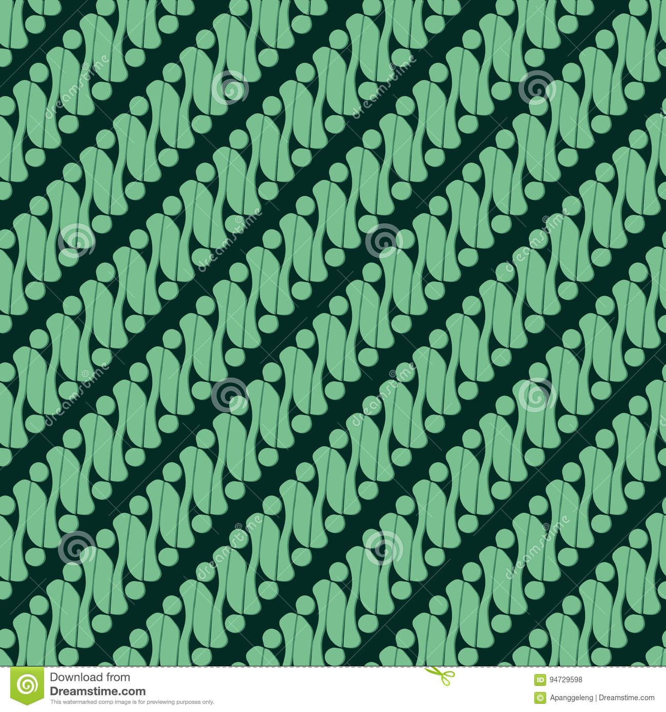 Detail Background Vector Batik Hijau Nomer 20