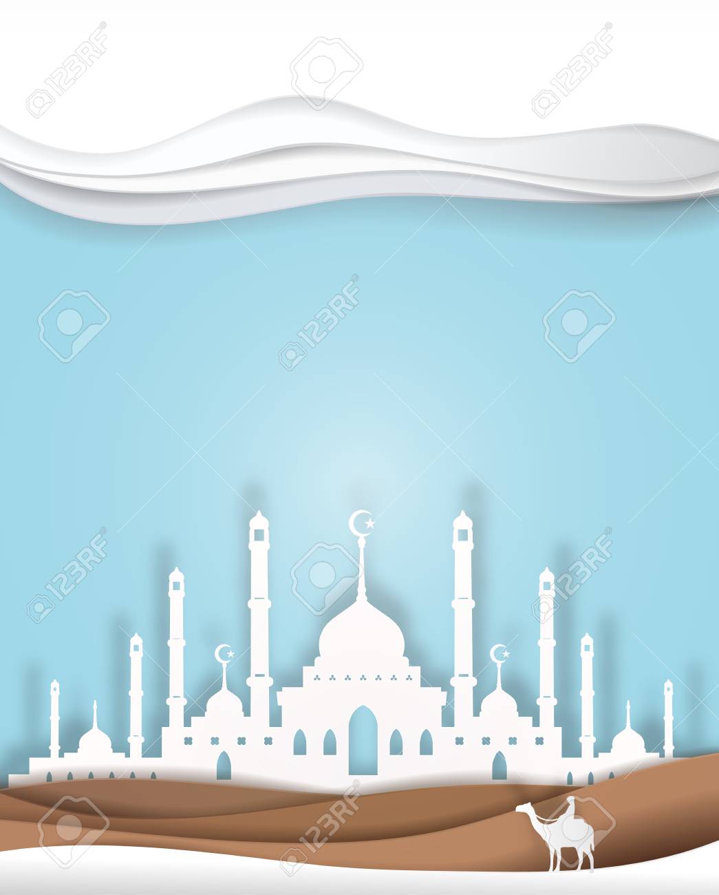 Detail Background Vector Masjid Nomer 46