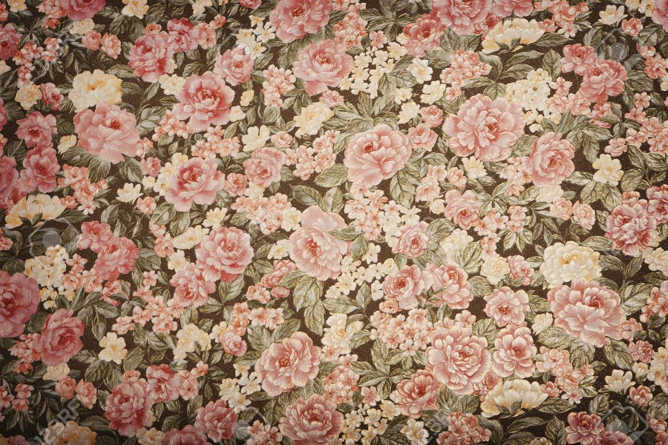 Detail Background Vintage Flowers Nomer 20
