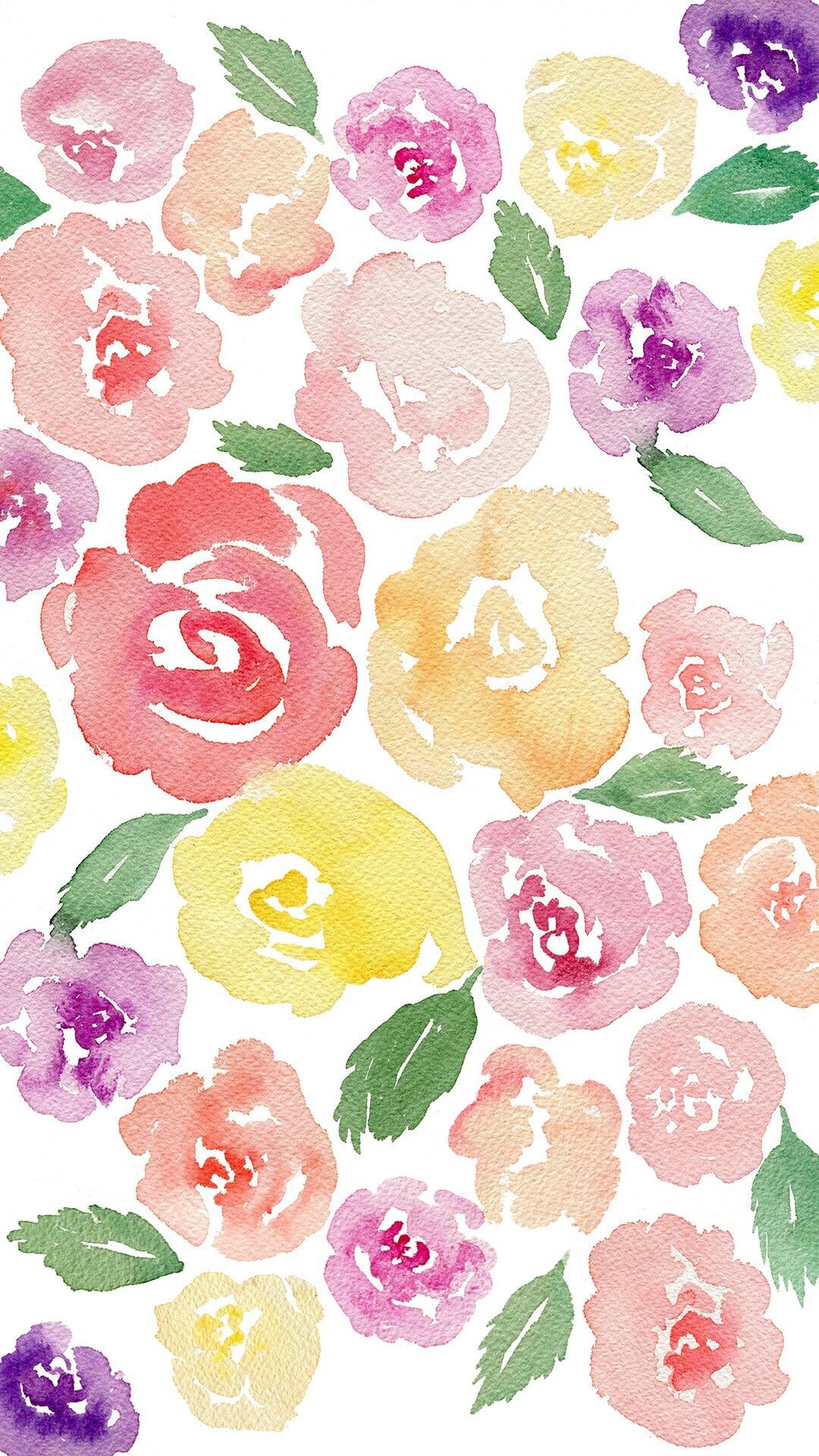 Detail Background Watercolor Flower Nomer 24