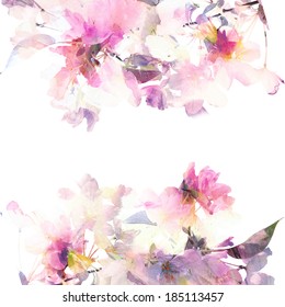 Detail Background Watercolor Flower Nomer 41