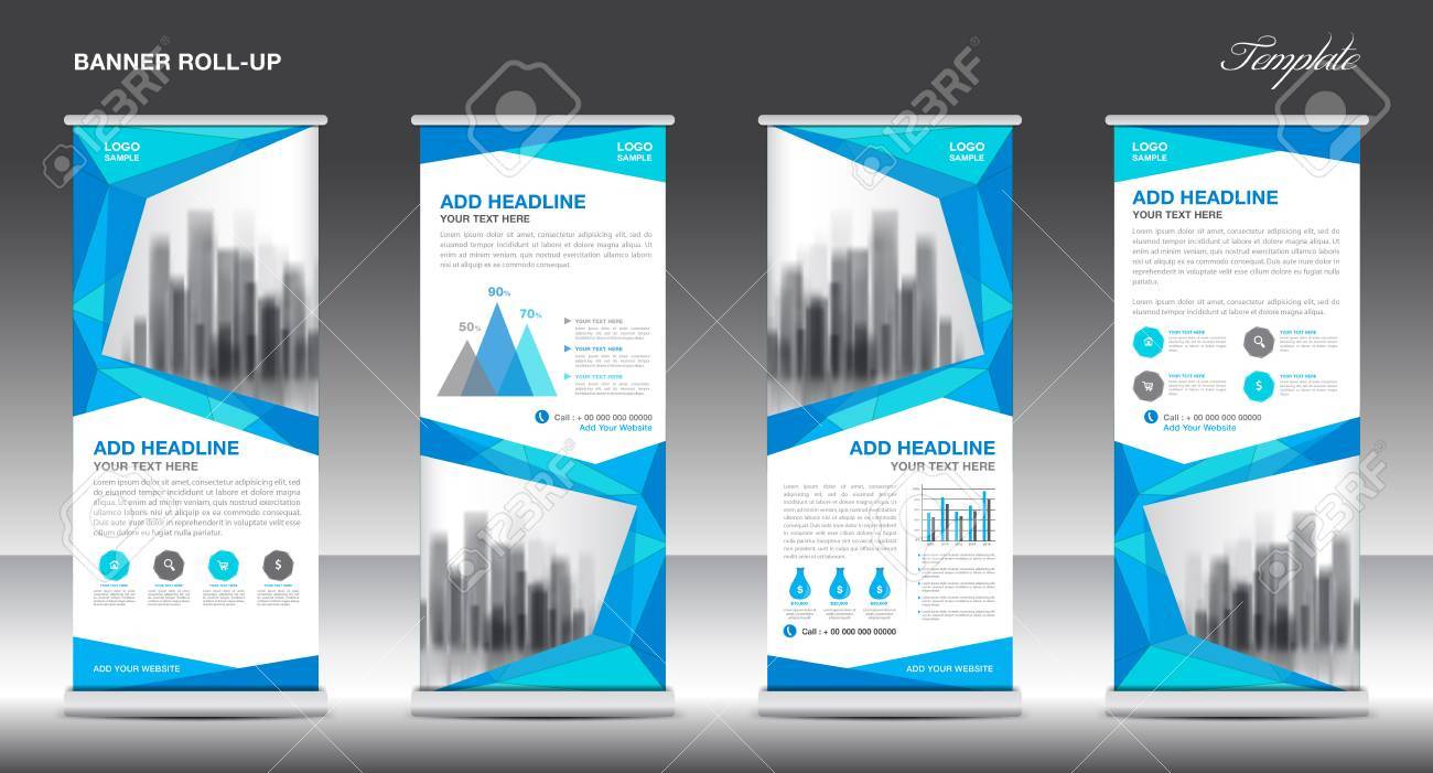 Detail Background X Banner Blue Nomer 13