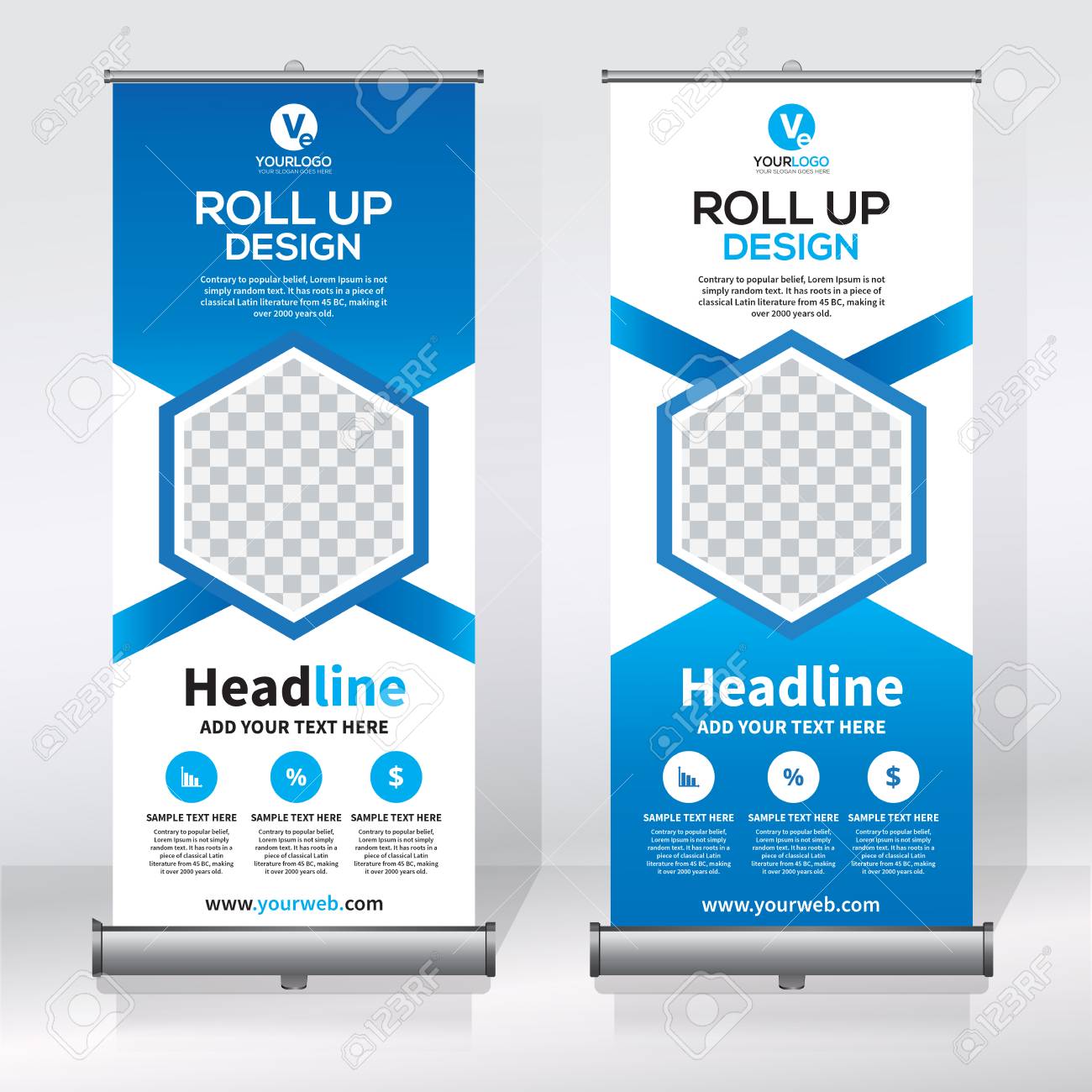 Detail Background X Banner Blue Nomer 15