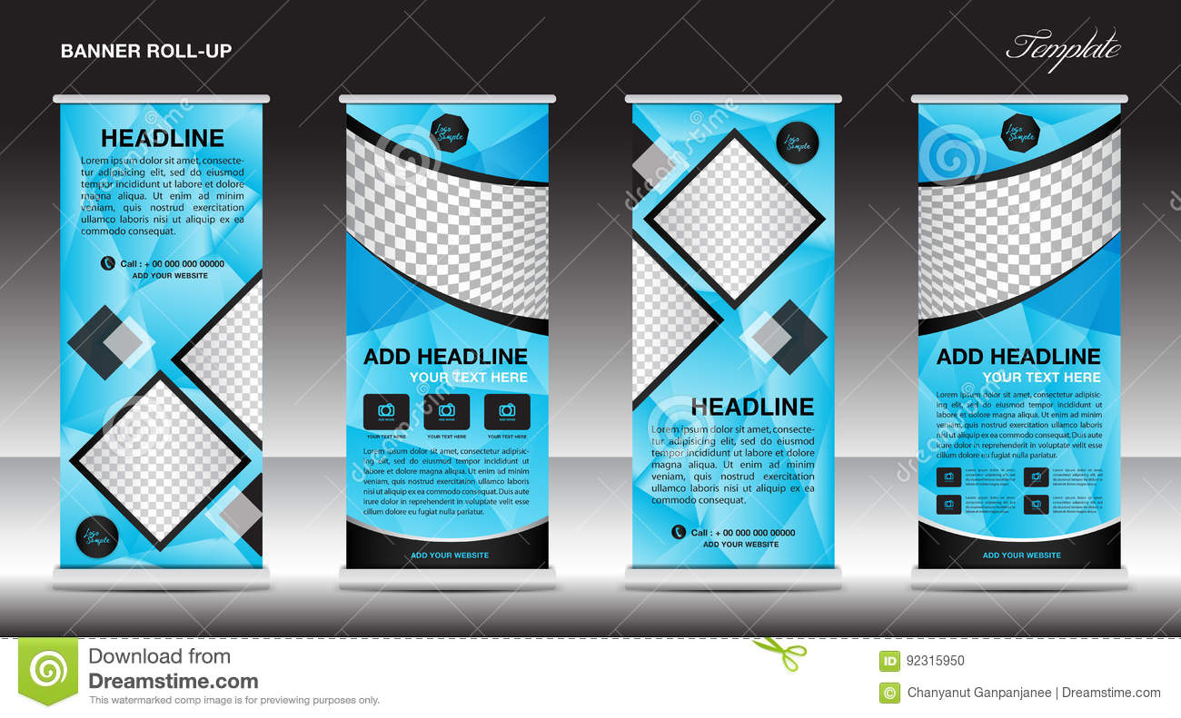 Detail Background X Banner Blue Nomer 21