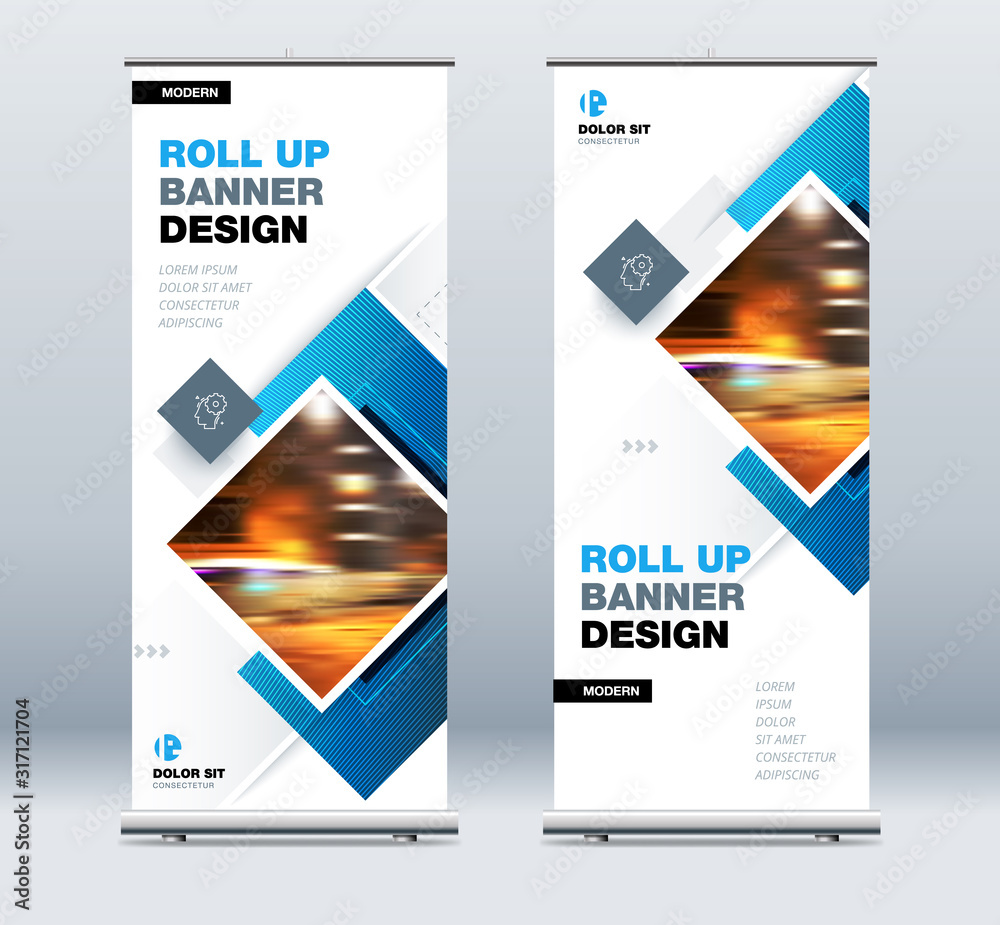Detail Background X Banner Blue Nomer 23
