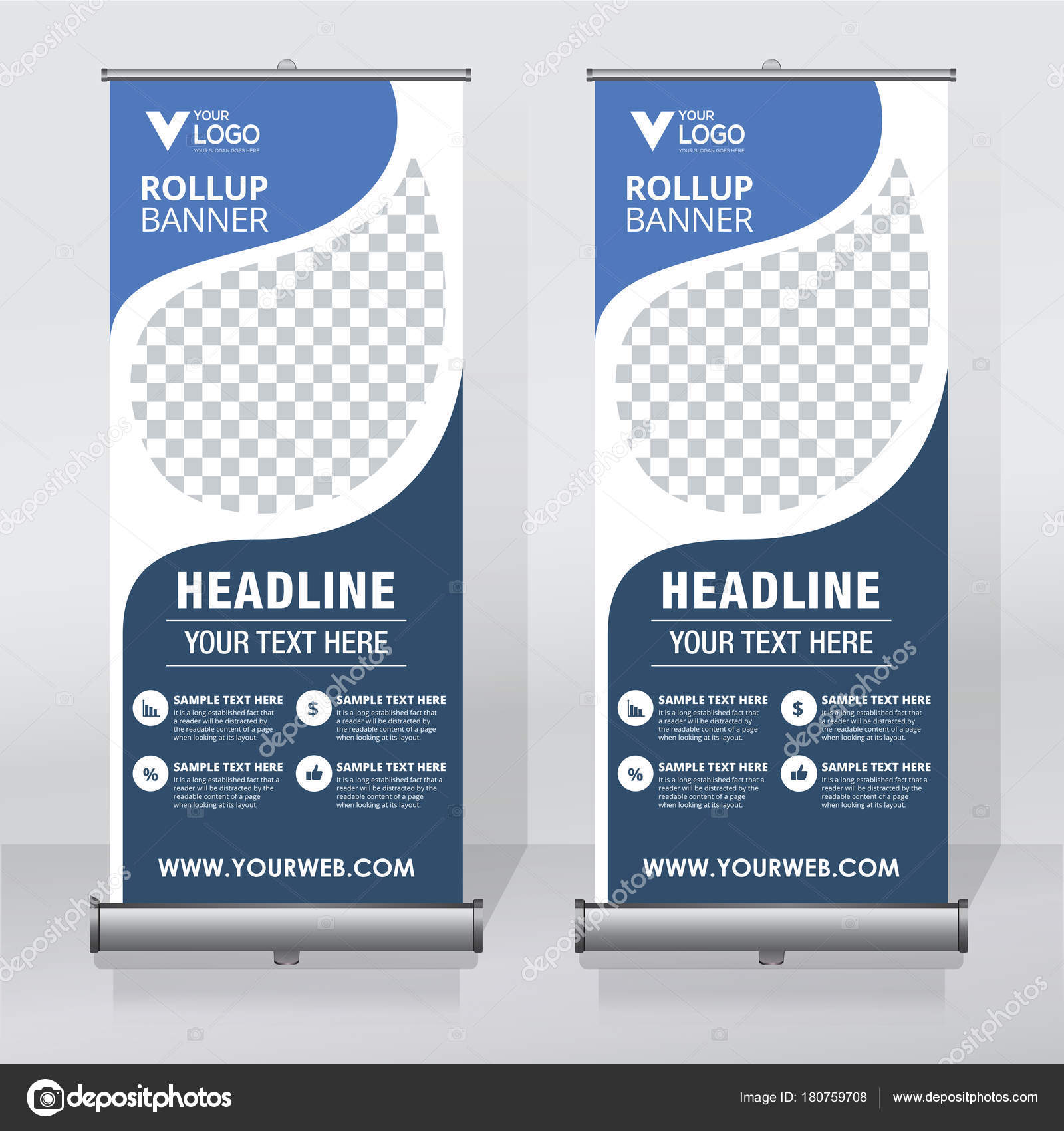 Detail Background X Banner Blue Nomer 25
