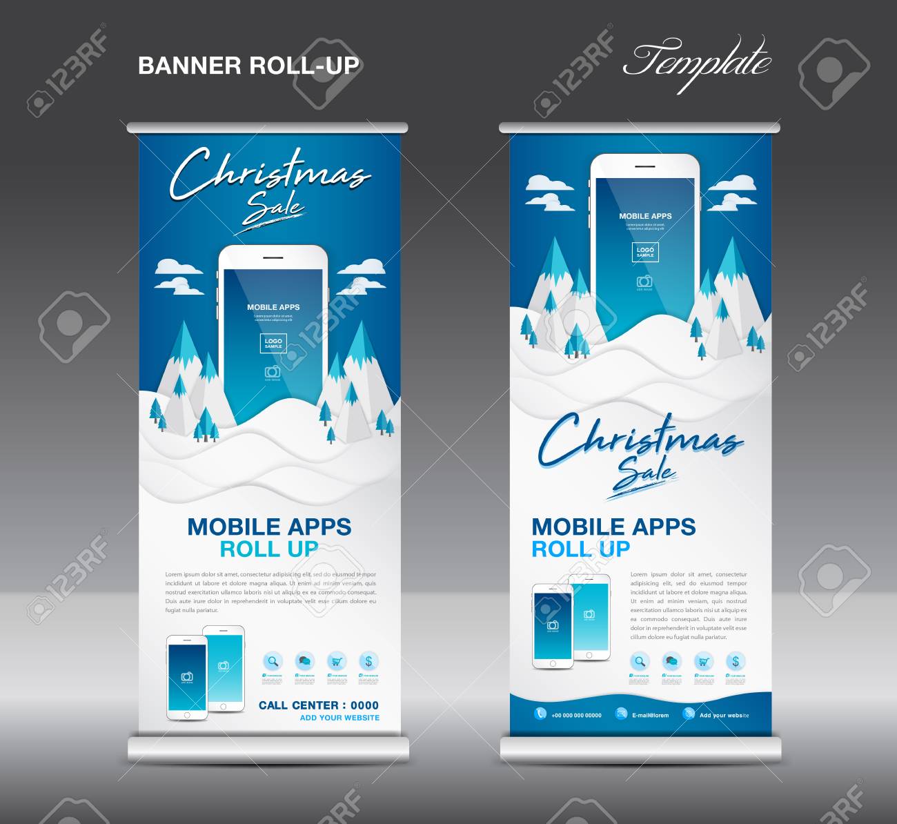 Detail Background X Banner Blue Nomer 28
