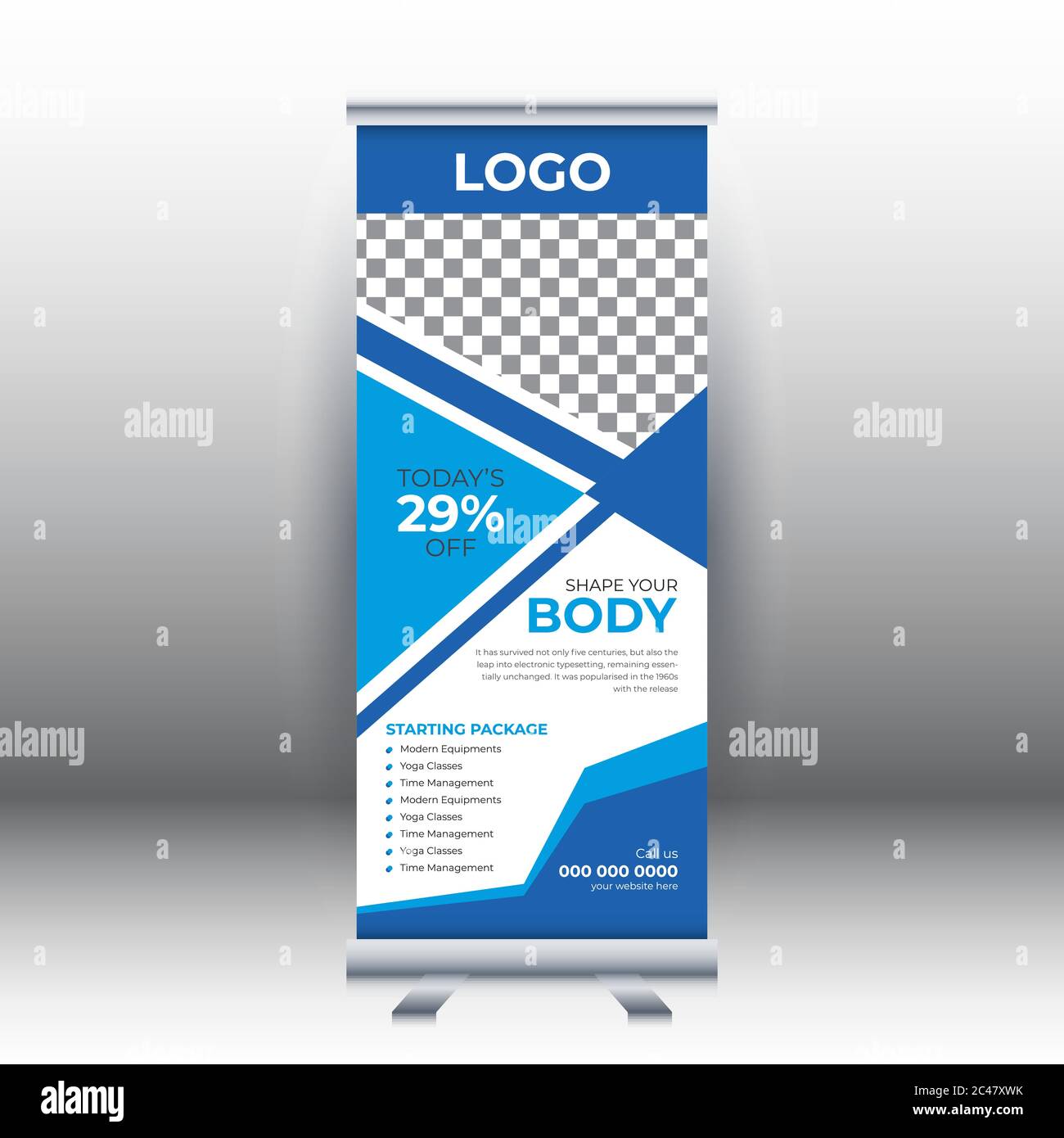 Detail Background X Banner Blue Nomer 29