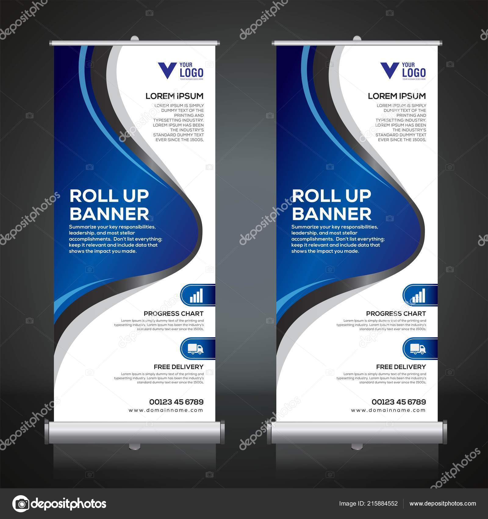 Detail Background X Banner Blue Nomer 30