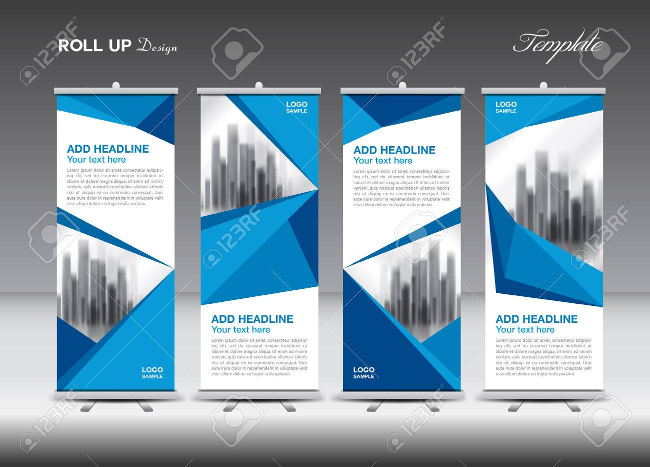 Detail Background X Banner Blue Nomer 5