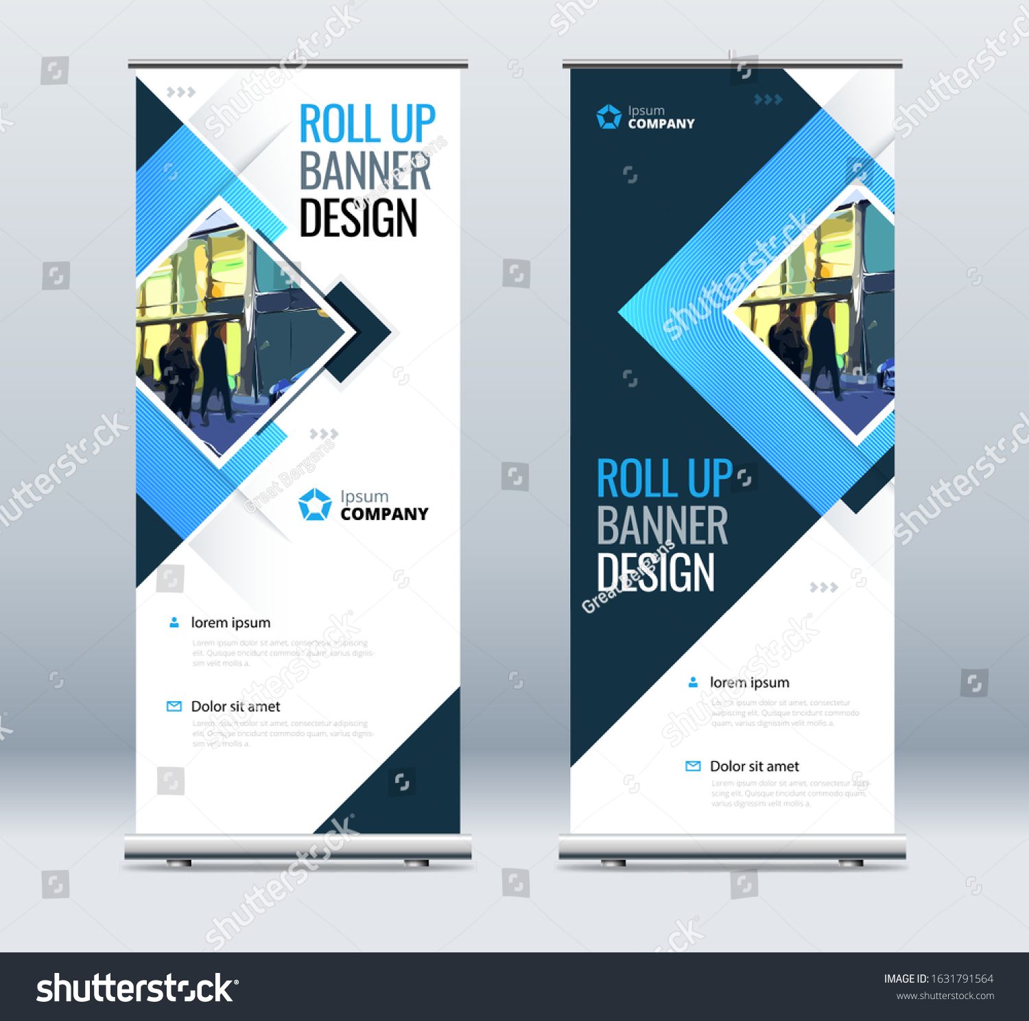 Detail Background X Banner Blue Nomer 42