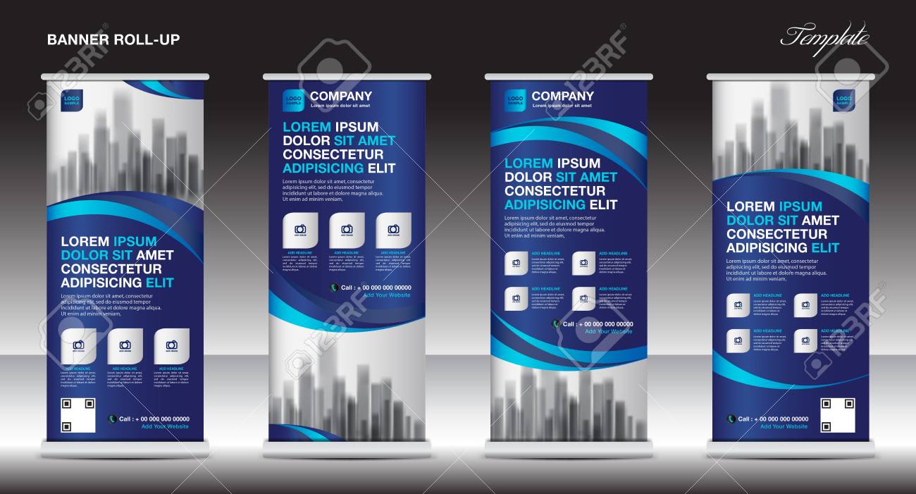 Detail Background X Banner Blue Nomer 6