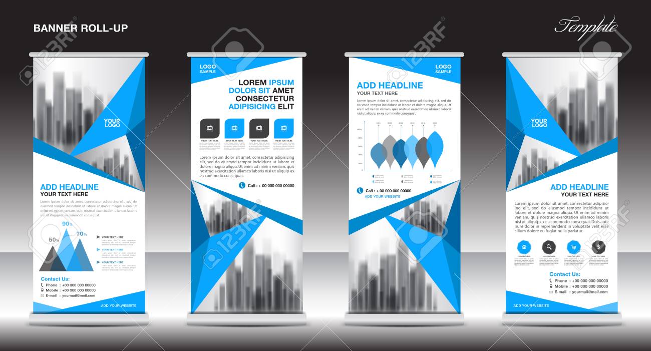 Detail Background X Banner Blue Nomer 7