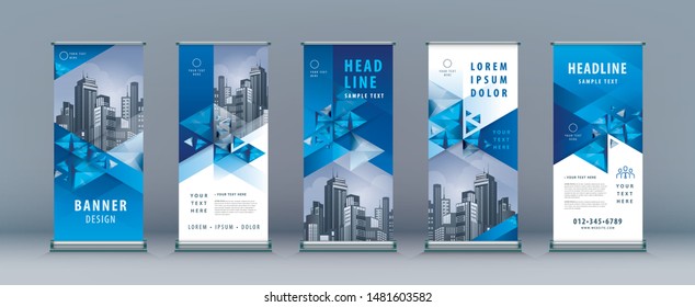 Detail Background X Banner Blue Nomer 9