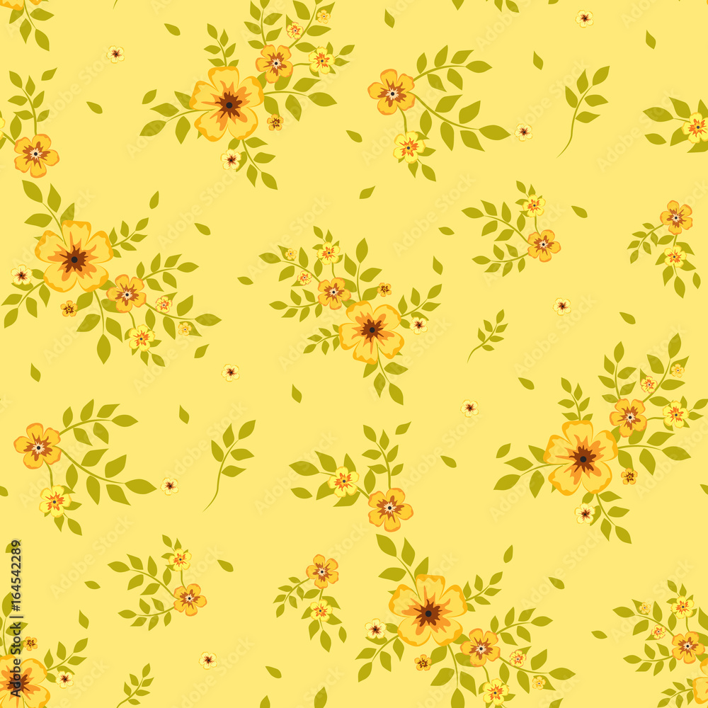 Detail Background Yellow Floral Nomer 31
