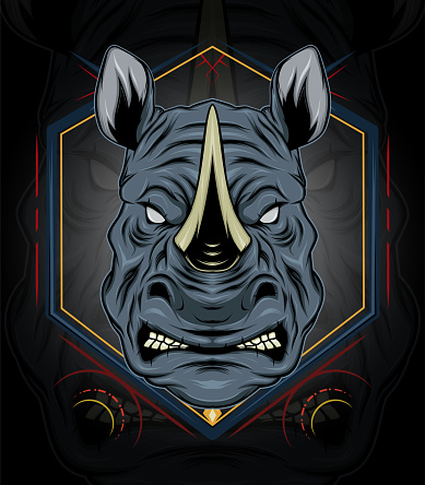 Detail Badak Cula Satu Vector Nomer 9