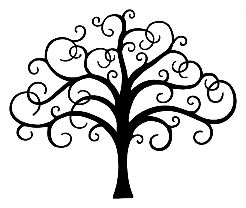 Detail Tree Illustration Line Nomer 5