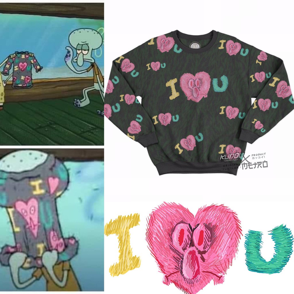 Detail Eyelash Sweater Spongebob Nomer 28