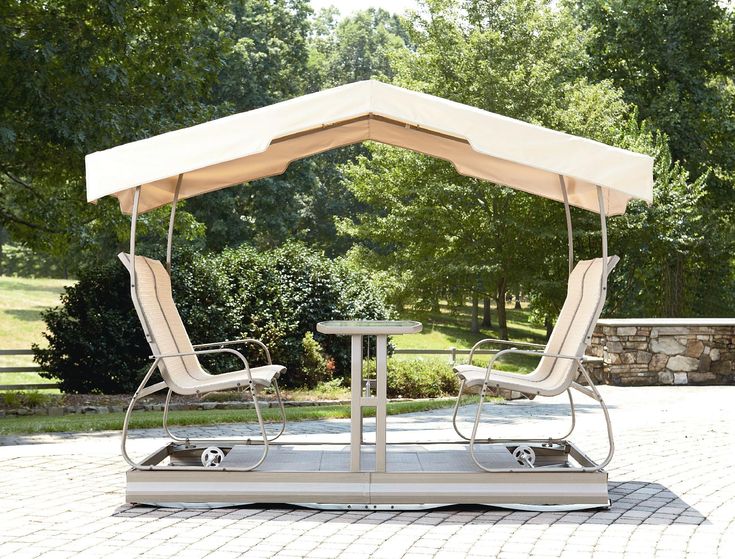 Detail Face To Face Glider Swing With Table Nomer 14