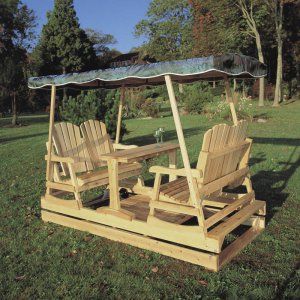 Detail Face To Face Glider Swing With Table Nomer 16