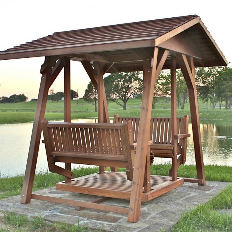 Detail Face To Face Glider Swing With Table Nomer 37