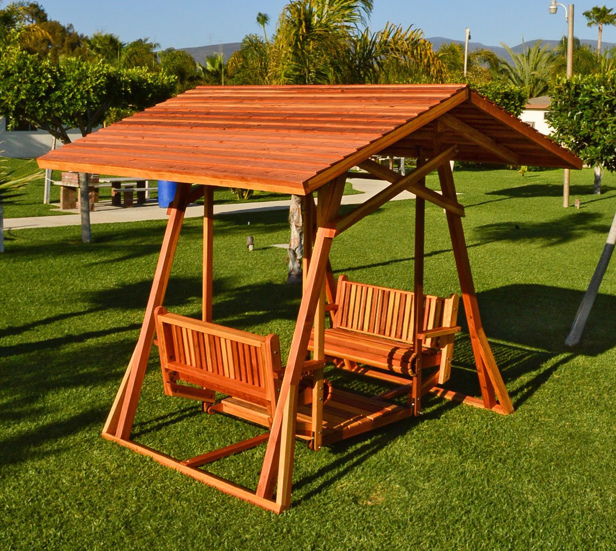 Detail Face To Face Glider Swing With Table Nomer 7