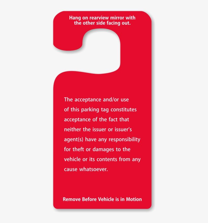 Detail Parking Tags For Rear View Mirror Nomer 19