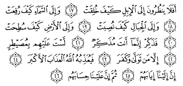 Detail Fadzakkir Innamaa Anta Mudzakkirun Bacaan Surat Al Ghasiyah Ayat Nomer 3