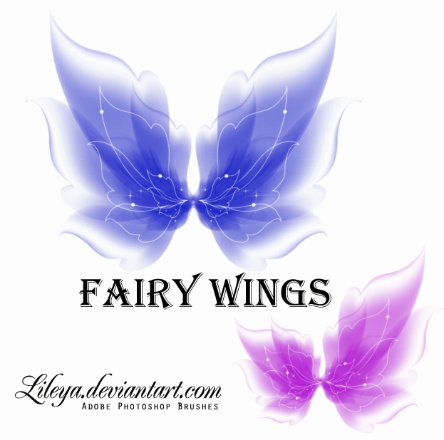 Detail Fairy Wings Photoshop Brushes Nomer 5