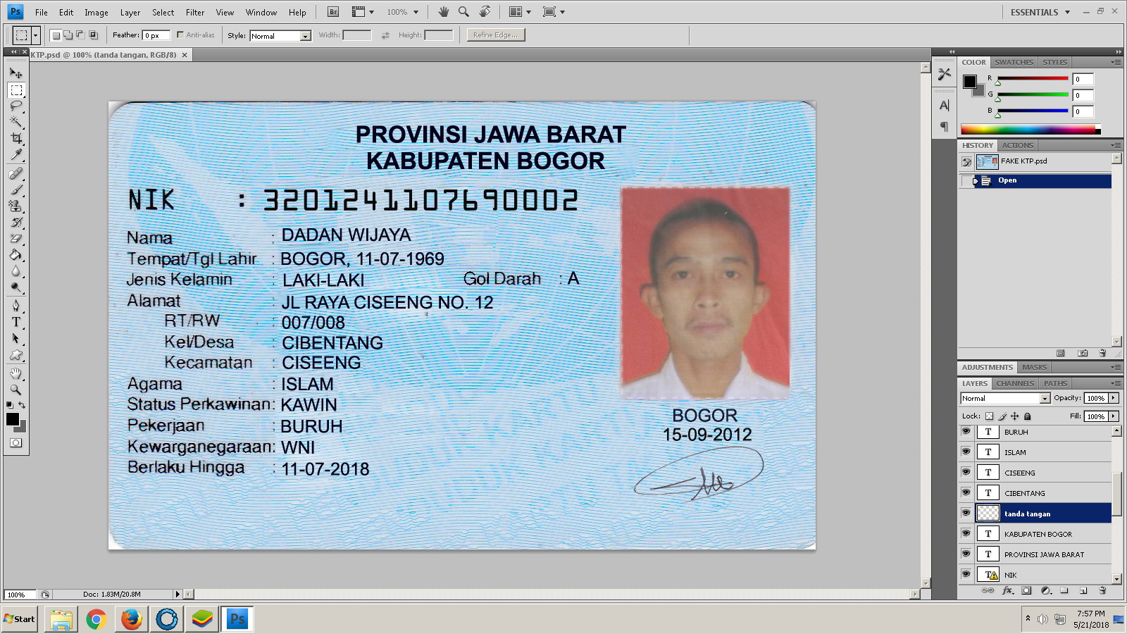 Detail Fake Ktp Psd Nomer 13