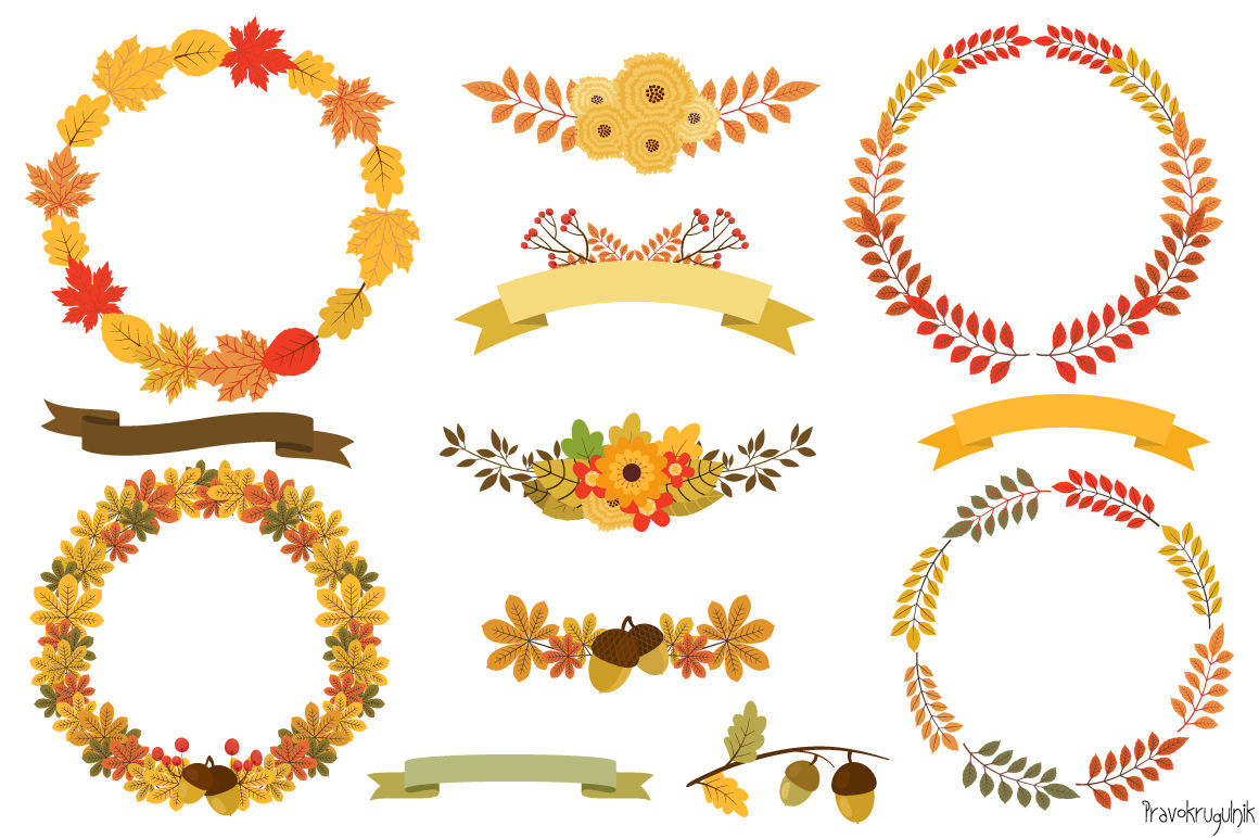 Detail Fall Garland Clipart Nomer 21