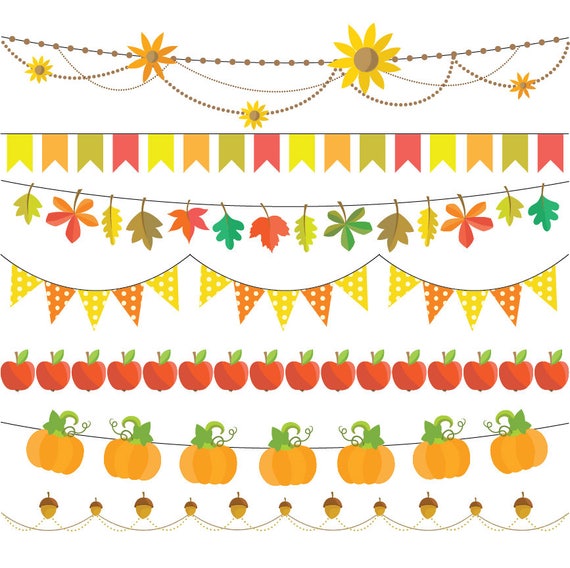 Detail Fall Garland Clipart Nomer 5