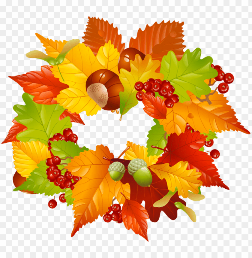 Detail Fall Leaf Garland Clip Art Nomer 14