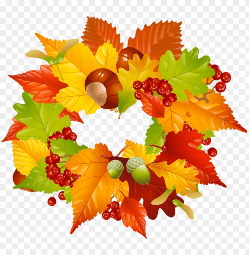 Detail Fall Leaf Garland Clipart Nomer 9