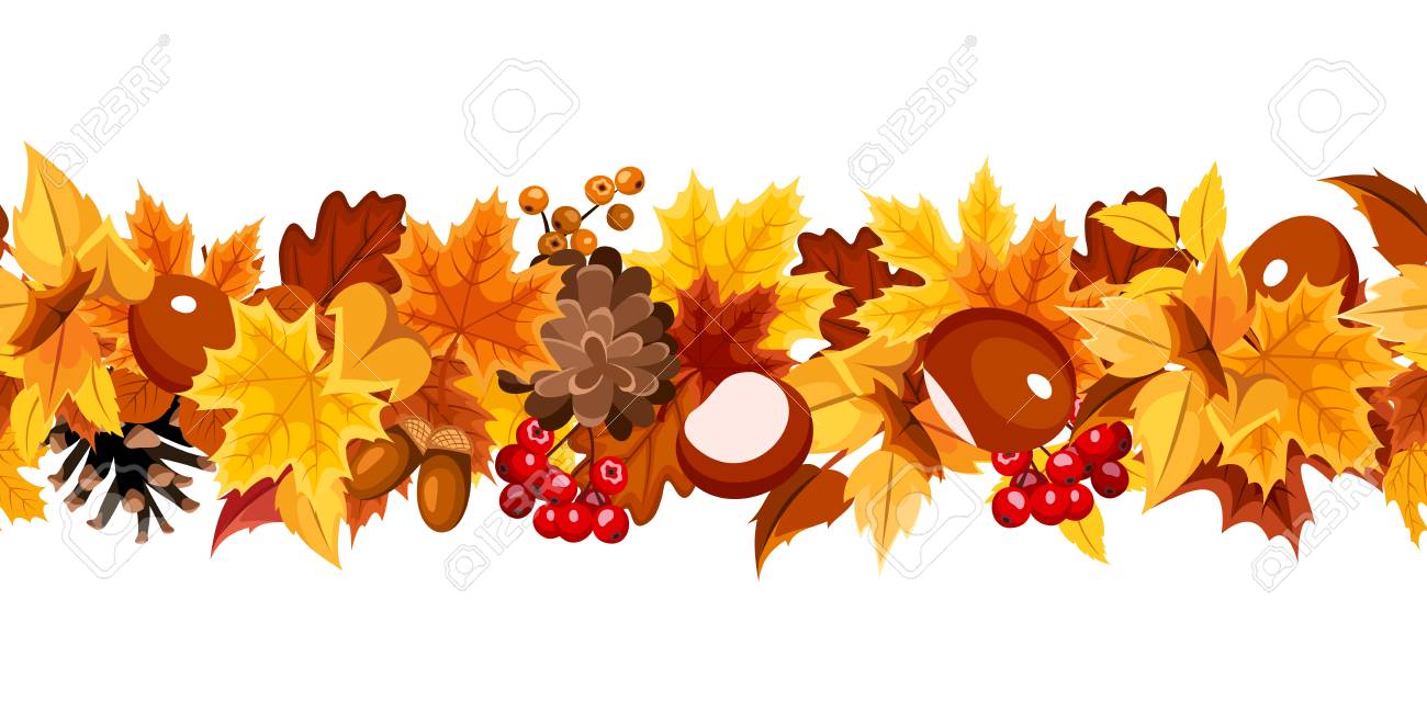 Detail Fall Leaf Garland Clipart Nomer 14