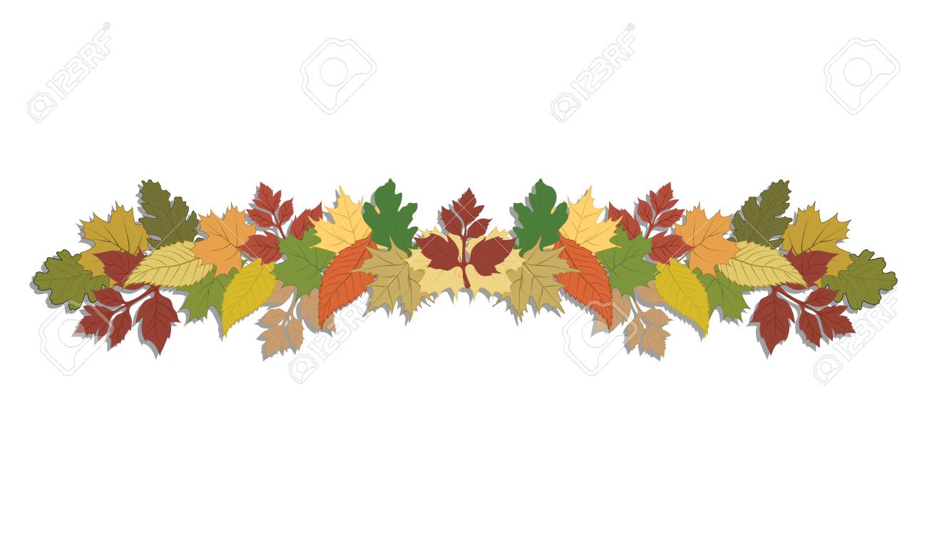 Detail Fall Leaf Garland Clipart Nomer 15