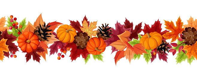 Detail Fall Leaf Garland Clipart Nomer 16