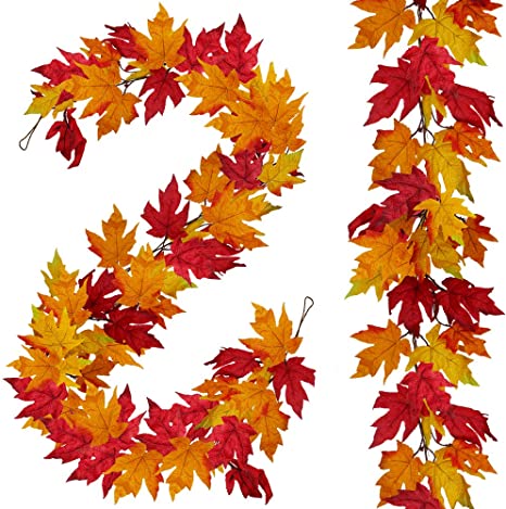Detail Fall Leaf Garland Clipart Nomer 26