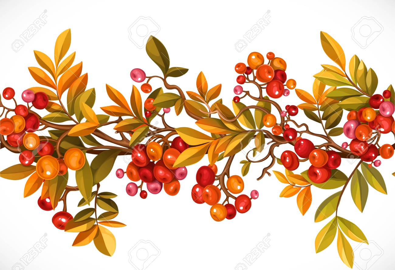 Detail Fall Leaf Garland Clipart Nomer 28