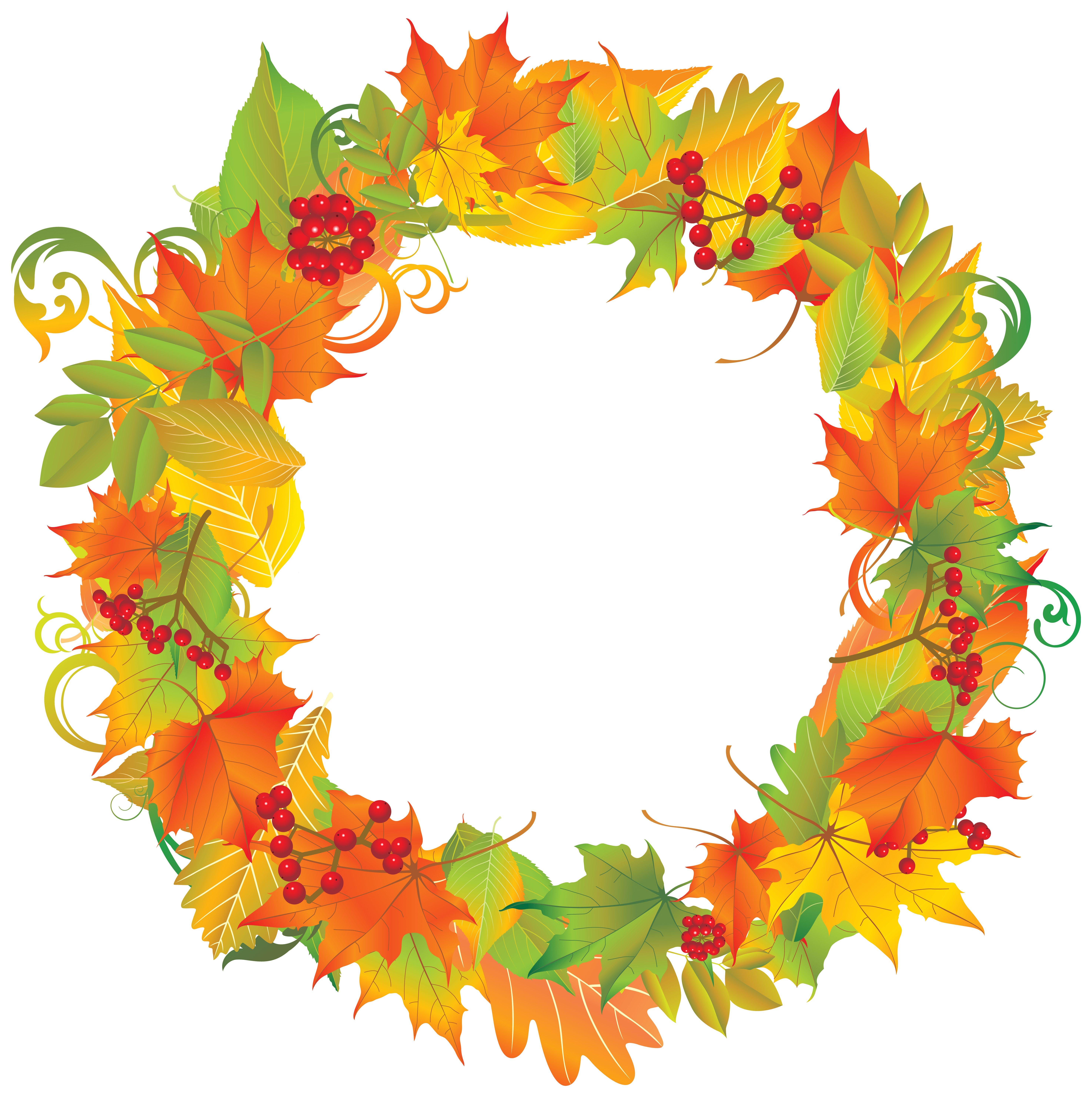 Detail Fall Leaf Garland Clipart Nomer 36