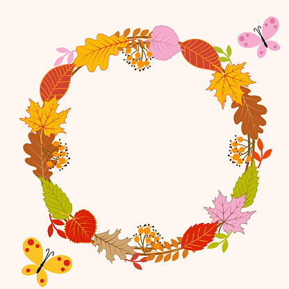 Detail Fall Leaf Garland Clipart Nomer 37