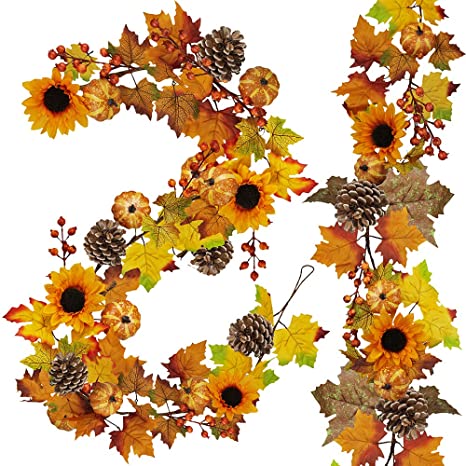 Detail Fall Leaf Garland Clipart Nomer 40