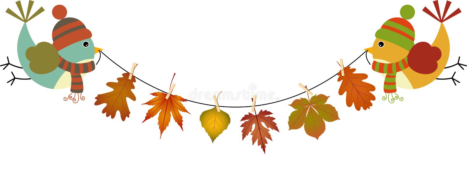 Detail Fall Leaf Garland Clipart Nomer 5